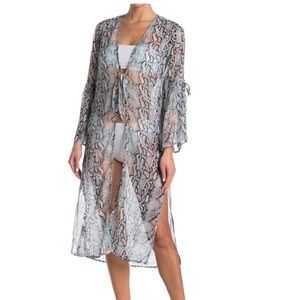 KENDALL + KYLIE ruffle sleeve duster/cover-up - Brand new with tags